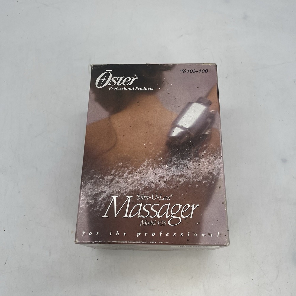 Vintage Oster Professional Stim U Lax Massager Model 103 #76103-100 Tested W/Box